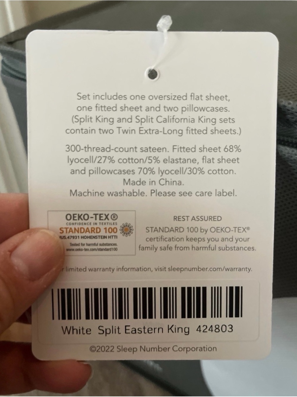 Brand new never opened Lyocell Ultra sheet set by Sleep Number WHITE split king - Picture 3 of 5
